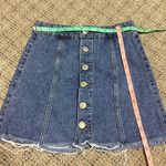 Aeropostale High Rise Raw Edge Button Front Jean Skirt Size 00 Photo 1