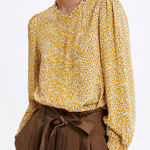 ZARA  Yellow Daisy Blouse Photo 0