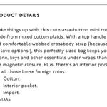 Madewell mini crossbody tote in mixed plaid Photo 12