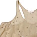 Club Monaco Club‎ Monaco Silk Sequined Sheer Nude Tank Top Size Small Photo 3