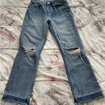 Topshop  Moto distressed ripped raw hem light blue Y2K jeans, size 26x30” spring Photo 5