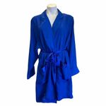 Victoria's Secret VICTORIA’S SECRET Vintage Gold Label Semi Sheer Royal Blue Kimono Robe Size S Photo 3