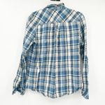 Current/Elliott  Womens Western‎ Beachy Slim Boy 100% Linen Picnic Plaid Shirt L Photo 6