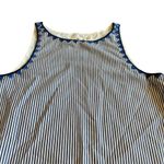 Vineyard Vines Blue White Stripe Shift Dress Sleeveless 100% Cotton Size 8 Women Photo 1