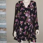 Takara  Wrap‎ Dress Spring Floral Ruffled V Neck Size Small Photo 2
