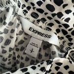 EXPRESS Square Neck Blouse, Black & White Size S Photo 5