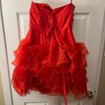 May Queen beaded tulle red dress size 6 Photo 4