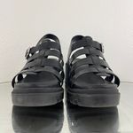 Urban Outfitters Womens Black Leather Edgy Grunge Lia Fisherman Heeled Sandals Photo 6