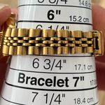 Geneve Vintage Ladies Watch White Dial Day Date Windows Gold Photo 12