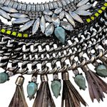 BaubleBar Chunky Statement Y2K Necklace Silver Green White Turquoise  Photo 12