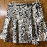 Snakeskin Silk Tie Skirt Size M Photo 0