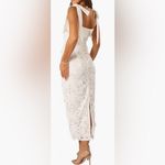 Petal and Pup NEW  Dress White Emersyn Lace Sheath Tie Sleeves Midi SZ M Photo 1