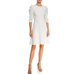 Halston Heritage Halston ivory white puff sleeve dress. Size 0. Retails $320 Photo 4