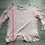 Boden USA Boden 100% Linen Pastel Pink 3/4 Ruffle Sleeve Casual Spring Preppy Top Size M Photo 5