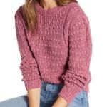 Something Navy NWT Cotton Linen Sweater Photo 0