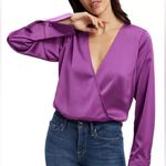 Good American Satin Wrap Blouse Photo 0