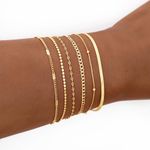 Gold Bracelets for Women, 14K Gold Plated Dainty Bracelets Set, Layered Chain Bracelets Pack Jewelry Photo 5