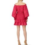 Alexis Pink Off-Shoulder Bishop Sleeve Mini Dress sz Med Photo 7