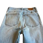 Madewell Cai Demi-Boot Cut Jeans Pants Light Wash High Low Raw Hem Size 26 Women Photo 6