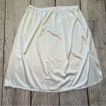 Vassarette Vintage  Half Slip Skirt White Nylon Lace Trim Side Slit Womens Medium Photo 0