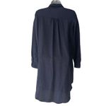 ZARA  Size‎ XS Navy Blue 3/4 Sleeves Button Up Shirt Dress Photo 3