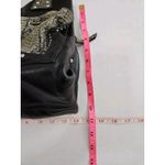 Chi by Carlos Falchi Lambskin & Snakeskin 3 Compartment Shoulder Handbag Black Photo 13