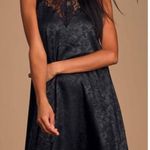 Lulus Evidently in Love Black Floral Swing Mini Dress S Photo 7