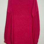 Free People  Women's Long Sleeve‎ Knit Mini Dress Stylish Hot Pink Photo 0
