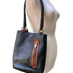 VTG Leather Bucket Purse Pattie Jarrell Black Convertible Sling Western 90s Boho Photo 0