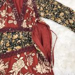 Free People  Tilda Wrap Maxi Dress Patchwork Floral Lace Red Black Size Small New Photo 9