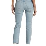 RE/DONE - 90'S High-Rise Jeans Worn Light Blue Button Fly Distressed Knee Denim Photo 1