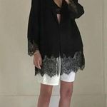 Chico's Black Label by Chico’s Lace Trim Blazer Jacket Size 3 Black Photo 0