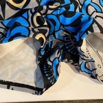 1 piece blue design swimsuit with connected swim shorts Yellow Size M Photo 3