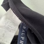 Ralph Lauren Vintage  Bikini Swim Top Ruffle Halter Logo Back Gold Beach Pool EUC Photo 8