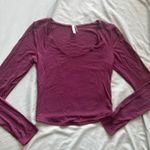 Be cool  Purple Scoop Neck Long Sleeve Top Photo 0