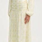 VEILED Randa Ruched Maxi Dress Honey Floral Sz XS NWT Yellow Photo 0