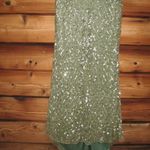 Mac Duggal 4908 Green High Neck Sleeveless Beaded Fringe Fitted Gown 8 Photo 8