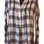 Gap Plaid Tunic Shirt, Button Up Long Sleeve, Casual Flannel Style Top‎ Photo 0