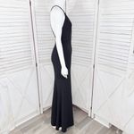 Lulus  Amelia Plunge Neck Racerback Sleeveless Maxi Dress Evening Gown Black XS Photo 2