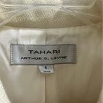 Tahari  ASL Off-White/ Cream Woven Blazer Suit Jacket Decorative Stitching Mod 6 Photo 13