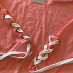 Alternative  Apparel - Coral Lace Up Tie Sleeve‎ Crewneck Sweatshirt Photo 6