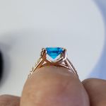 Gold Filled Ring with Simulated Blue Topaz Stone Photo 7