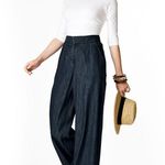 Eshakti Cotton Denim Palazzo Pants Photo 0