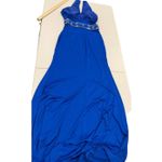 JJ's House Gown Womens Small Blue Prom Formal Hoco Floor Length Beaded Halter Photo 1