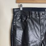 Gap  Pants Womens 32 Black 70s Flare High Rise Faux Leather Retro Boho Style Photo 5
