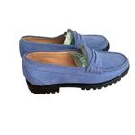 J.Crew  delphinium blue suede Winona lug sole penny loafers 5.5 Photo 3