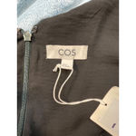 COS  Paisley Print V Neck Midi Olive Green Sleeveless A Line Size 38 size S Photo 8