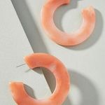 Anthropologie Orange Resin Hoop Earrings  Photo 0