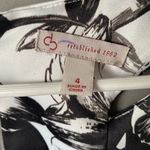 Dress Barn sz 4 floral black white pencil midi career dress Photo 3