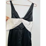 Alexis  Black White Bow Design V-Neck Marinna Jumpsuit Size Large Photo 7